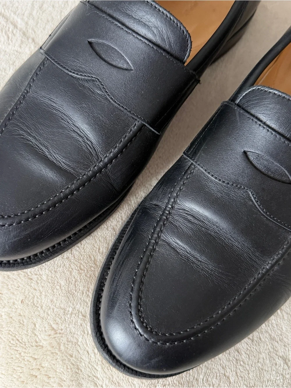 Suitsupply Black Penny Leather Loafers